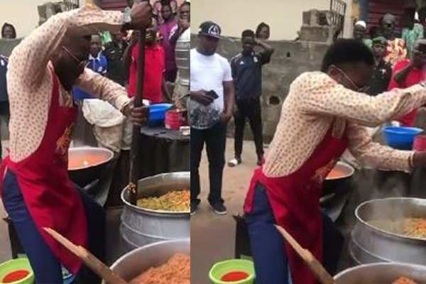 Video/pictures: D’banj cooks in public on his 38th birthday