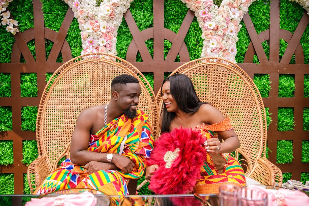 photos; sarkodie and tracy lovely wedding moments
