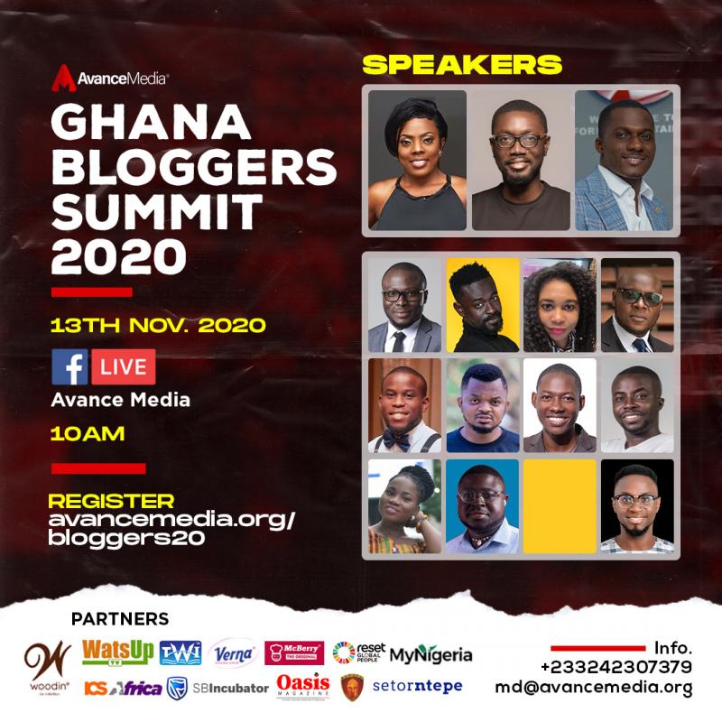 Nana Aba Anamoah, ZionFelix and Ameyaw Debrah to speak at the 2020 Ghana Bloggers Summit.