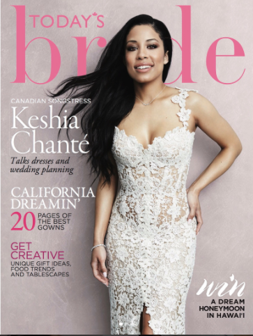 TV personality, Keshia Chanté, calls off her wedding to professional ice hockey star after featuring on bridal magazine