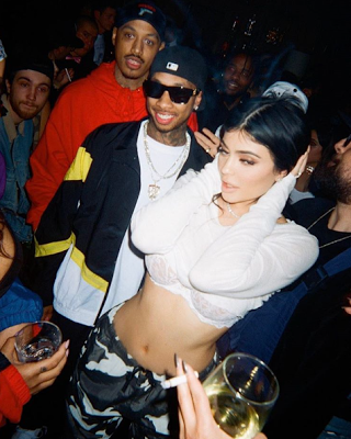 What's going on with Kylie Jenner in this photo?