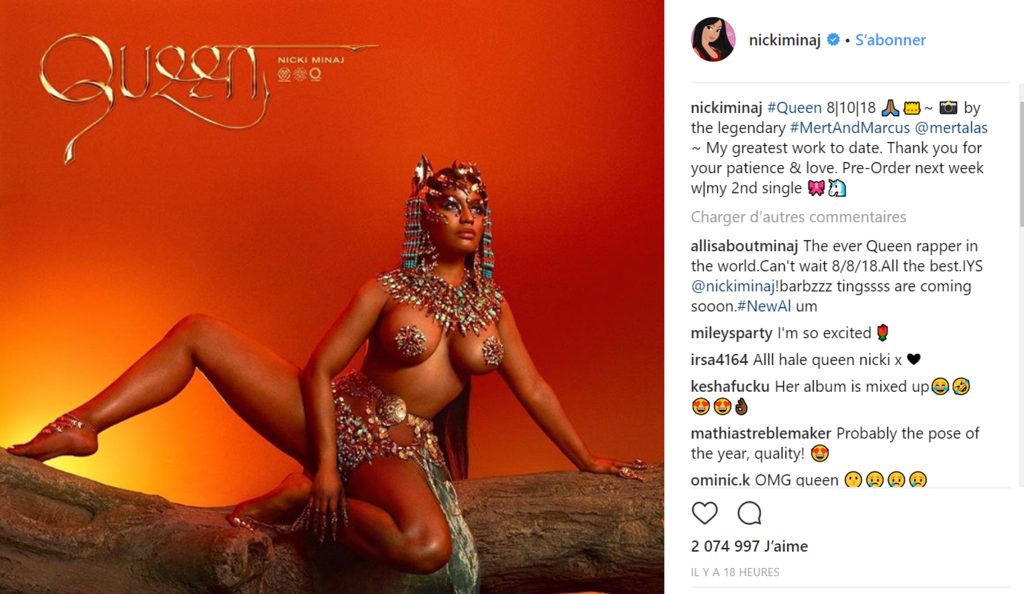 PHOTO. Nicki Minaj unveils the ultra hot pouch of her new album