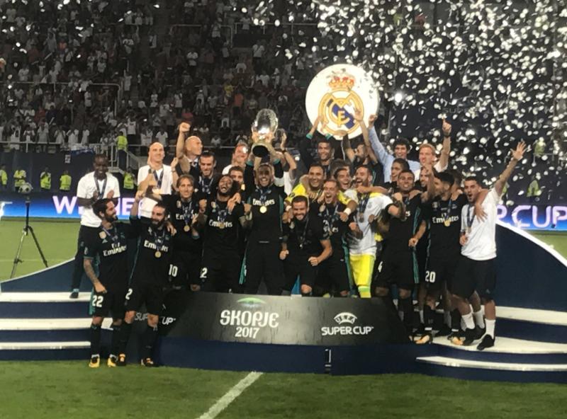 Real Madrid defeat Man U 2-1 to win UEFA Super Cup (Match re-cap/photos)