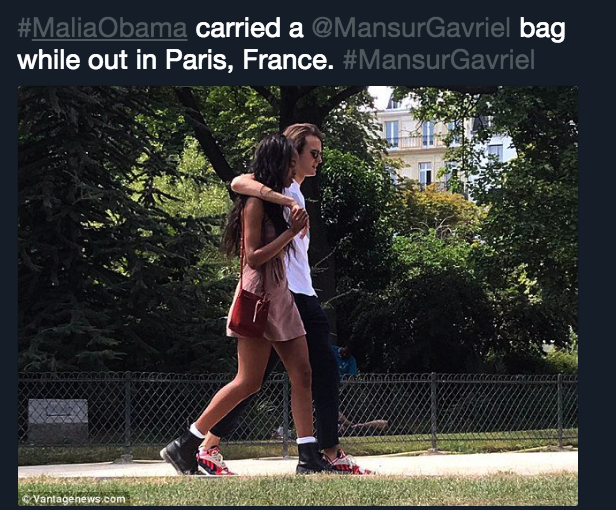 Malia Obama carries $395 bucket bag on Paris date with British beau
