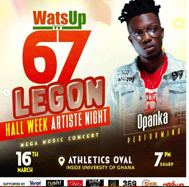 Set Of Artists Performing Live At The WatsUpTV 67th Legon Hall Week Artist Night