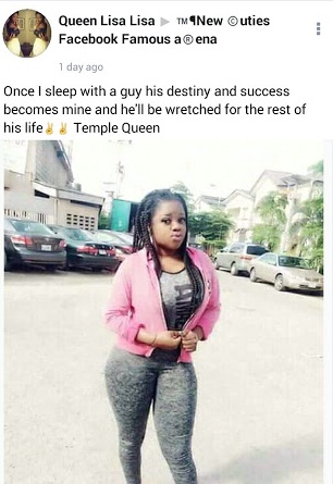 “Once A Guy Sleeps With Me, He Become Wretched For Life”- Nigerian Slay Queen
