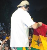 DJ SKY Raises Ghana Flag at RMU WatsUp On Campus Festival