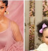 Toke Makinwa Finally Unveils Her Daughter Yakira To The Public