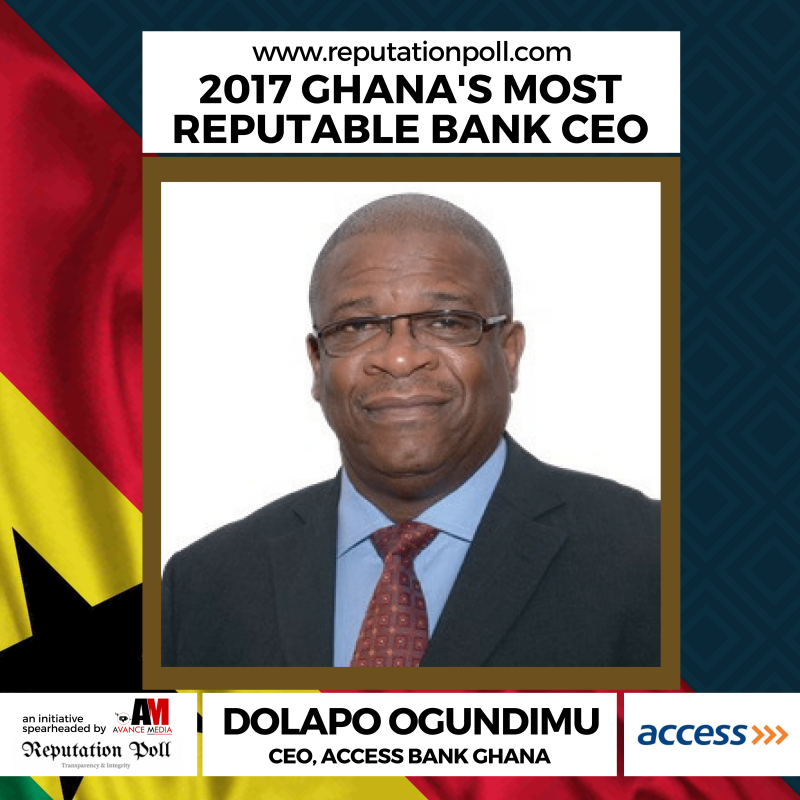 Access Bank’s Dolapo Ogundimu Voted Most Reputable Bank CEO in Ghana
