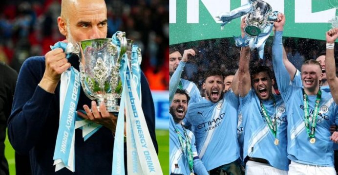 Wembley is Blue: Pep Guardiola Makes History as Man City Secure Record-Breaking Carabao Cup