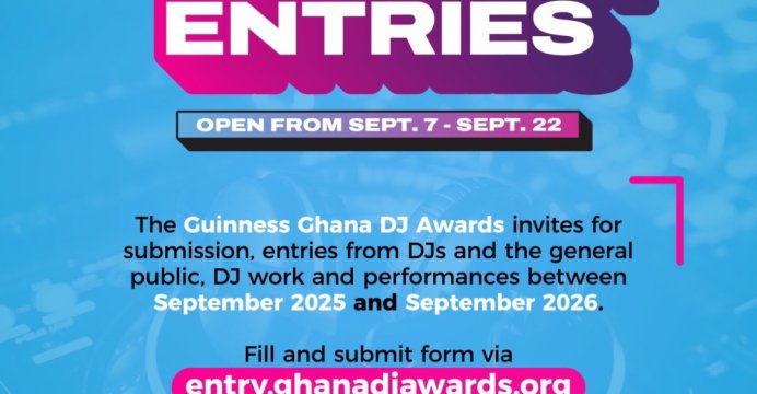 Guinness Ghana DJ Awards 2026 powered by Smirnoff Opens Public Nominations
