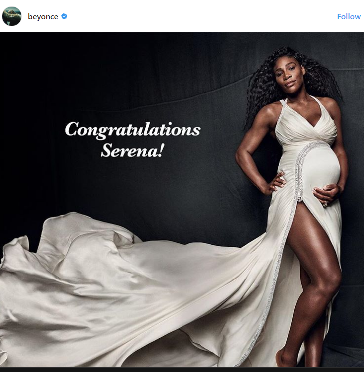 Beyonce leads celebrity well wishes after Serena Williams welcomes a baby girl with fiancé Alexis Ohanian
