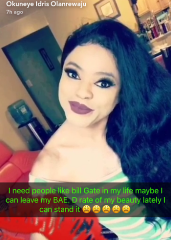 Bobrisky shares new photo of himself, says he needs Bill Gates in his life due to his beauty