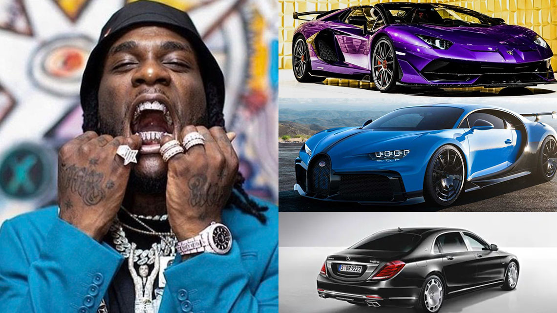 Burna Boy Splashes Millions of Dollar as he Buys Bugatti, Lamborgini & Maybach Benz