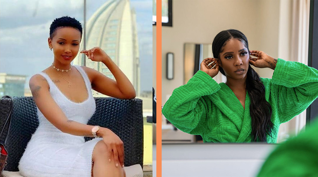 You Sleep With People’s Husbands For Money – Socialite Huddah Monroe Drags Tiwa Savage For Saying She’s Not Looking For A Rich Man