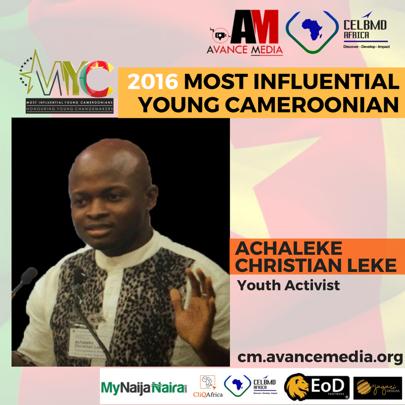 Achaleke Christian Leke Voted 2016 Most Influential Young Cameroonian