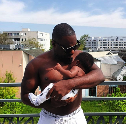 Six (6) Pictures Of  Jim Iyke And His Son That Illustrate He Is A Lovely Dad