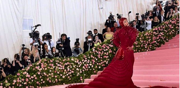 Wow Cardi B Stole The Show At Met Gala 2019 With her Excessive Red Long Dress