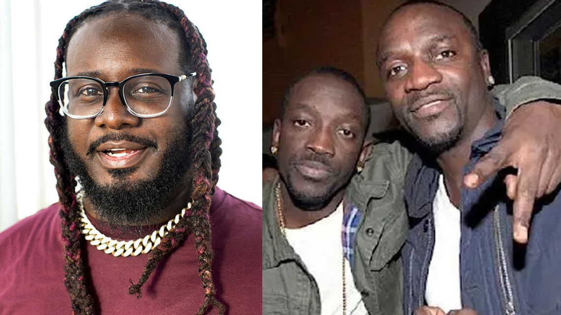 T-pain says AKON's brother used to perform as Akon & lip sync the songs to double up the bag
