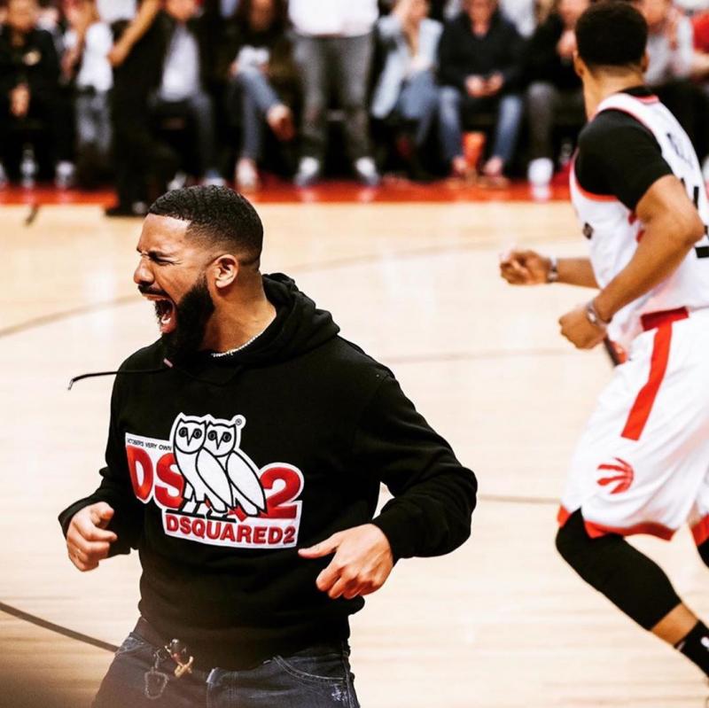 Drake Got A Hit On Steph Curry's Head During The NBA Finals Game 1 Between Toronto Raptors And The Golden State