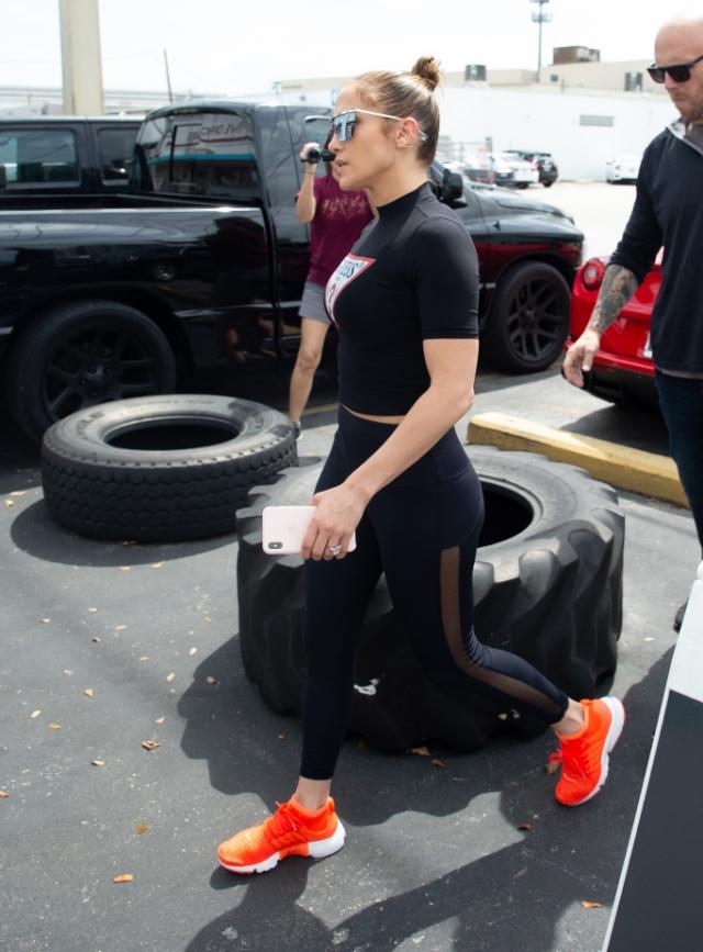 (Photos) The Swag Work Out Of J-Lo After Engagement On The Beach With Alex Rodriguez